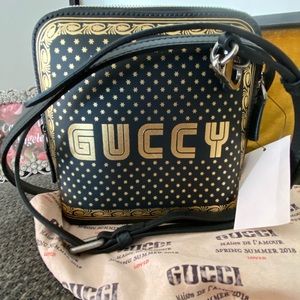 Gucci black small logo crossbody bag